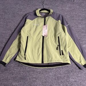 Columbia Titanium Jacket Womens Medium Green Softshell‎ Fleece Lined Full Zip